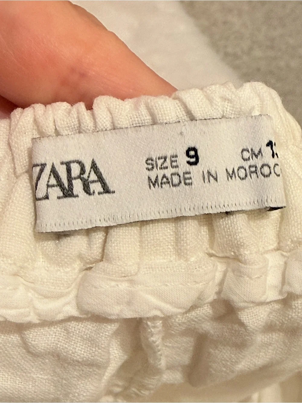 Zara White Wrap Skirt with Side Tie